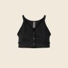 WENDYKEI Cotton Fleece Crop Top With Straps