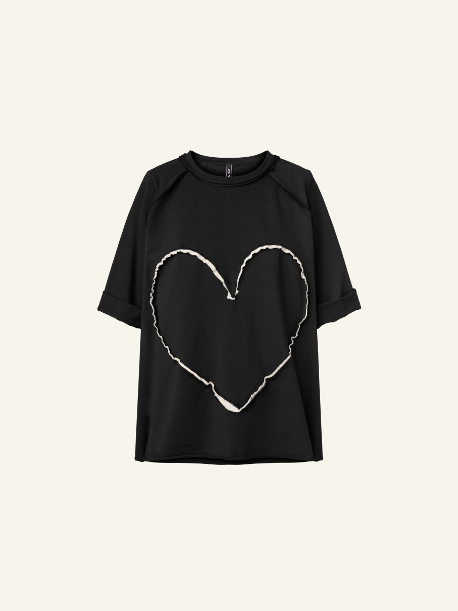 WENDYKEI T-Shirt With Heart Stitching