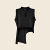 WENDYKEI Crop Sweatshirt Vest With Longer Back