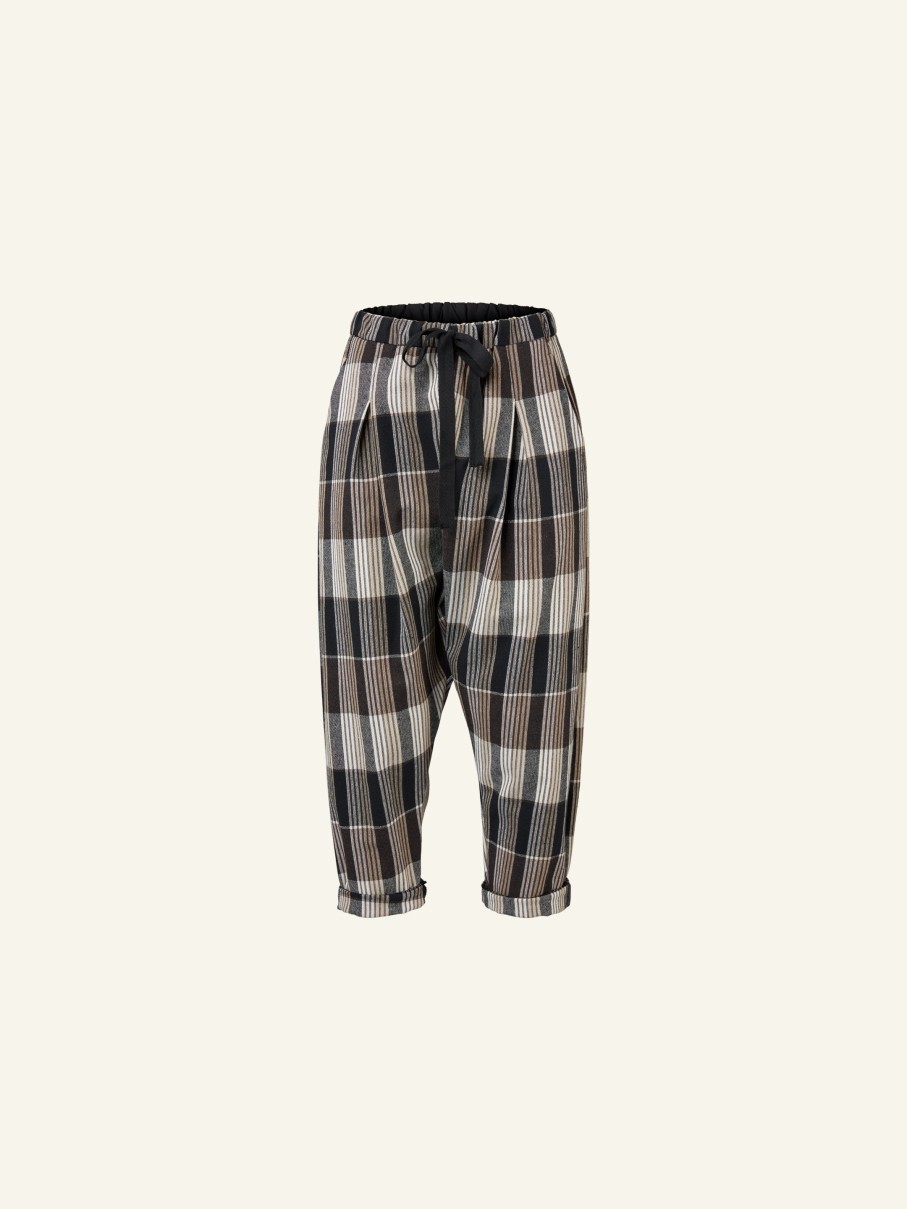 WENDYKEI Low Crotch Tartan Trousers