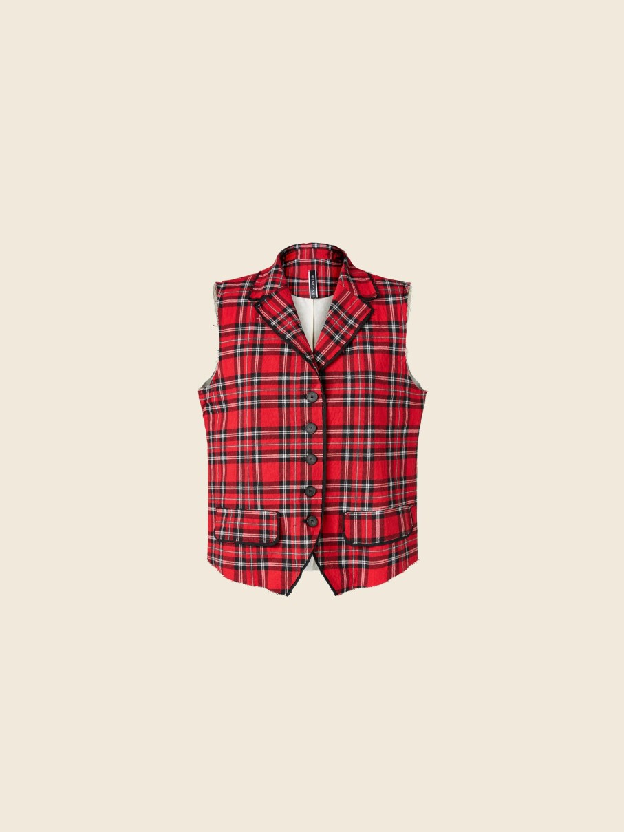 WENDYKEI Scottish Waistcoat Jacket