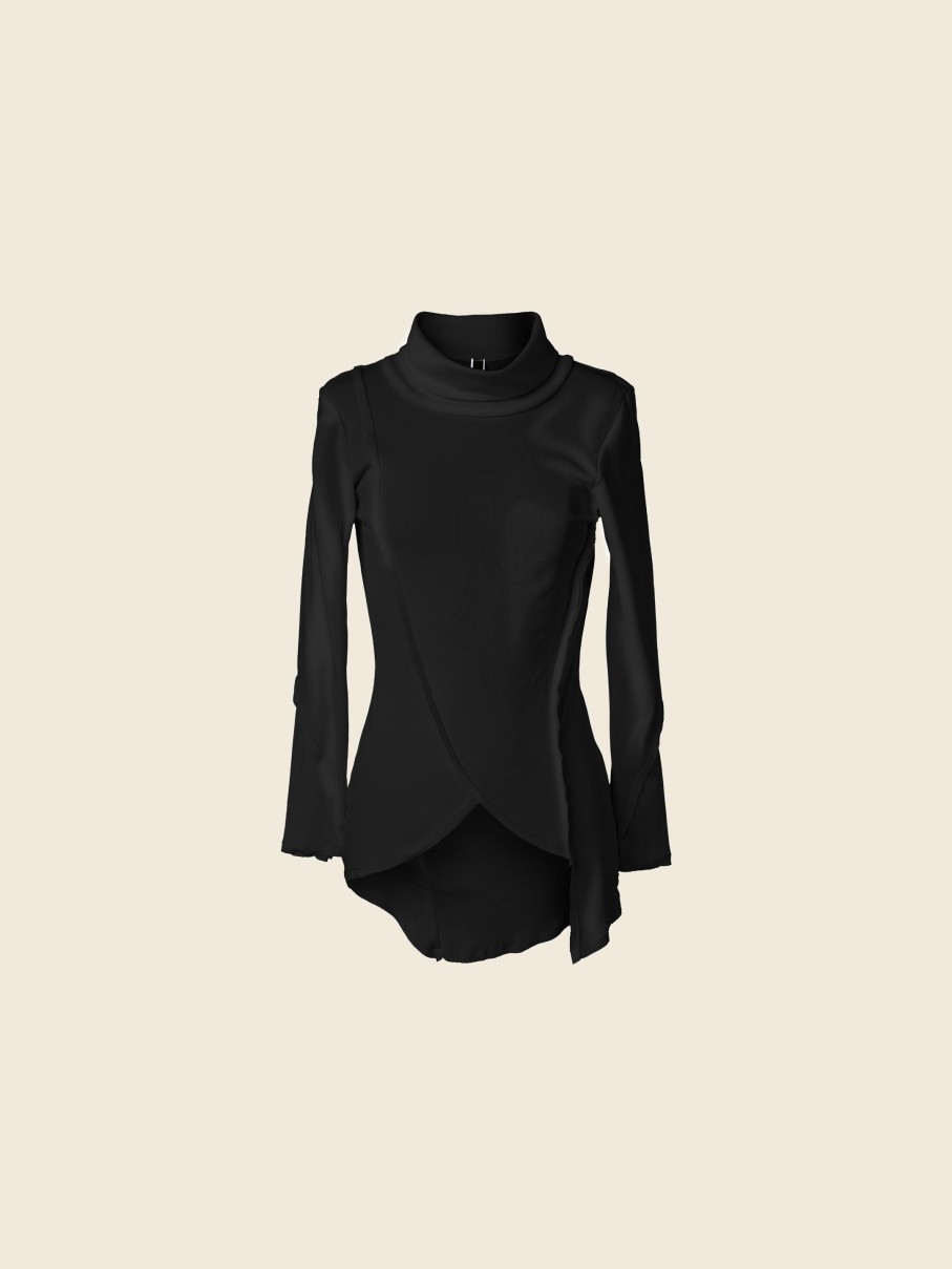 WENDYKEI Turtleneck T-Shirt With Asymmetric Hem