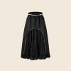 WENDYKEI Skirt With Wrinkled Effect Insert And Profiles Ecru'