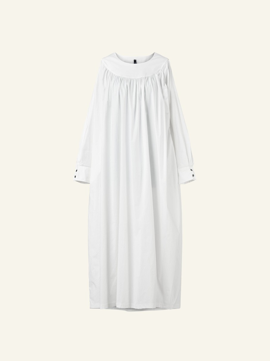 WENDYKEI Wide And Long Dress In Poplin