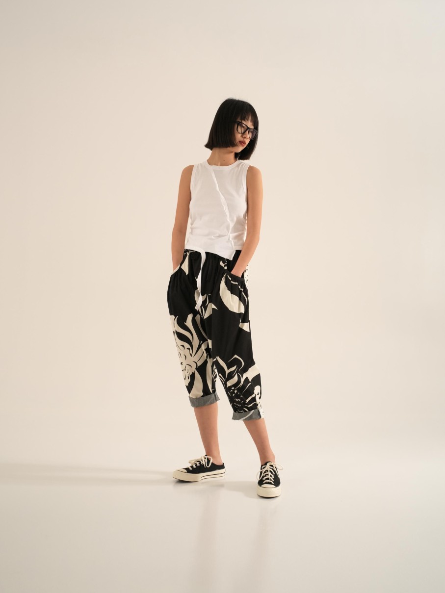 WENDYKEI B/W Pattern Low Crotch Pants