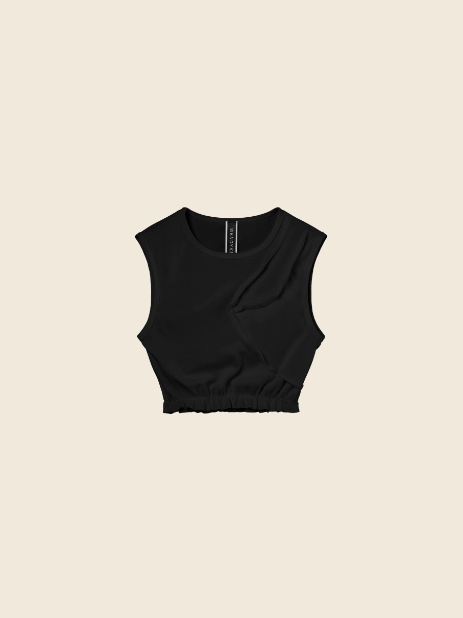 WENDYKEI Crop Top With Elastic Hem