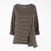 WENDYKEI Striped T-Shirt With Split