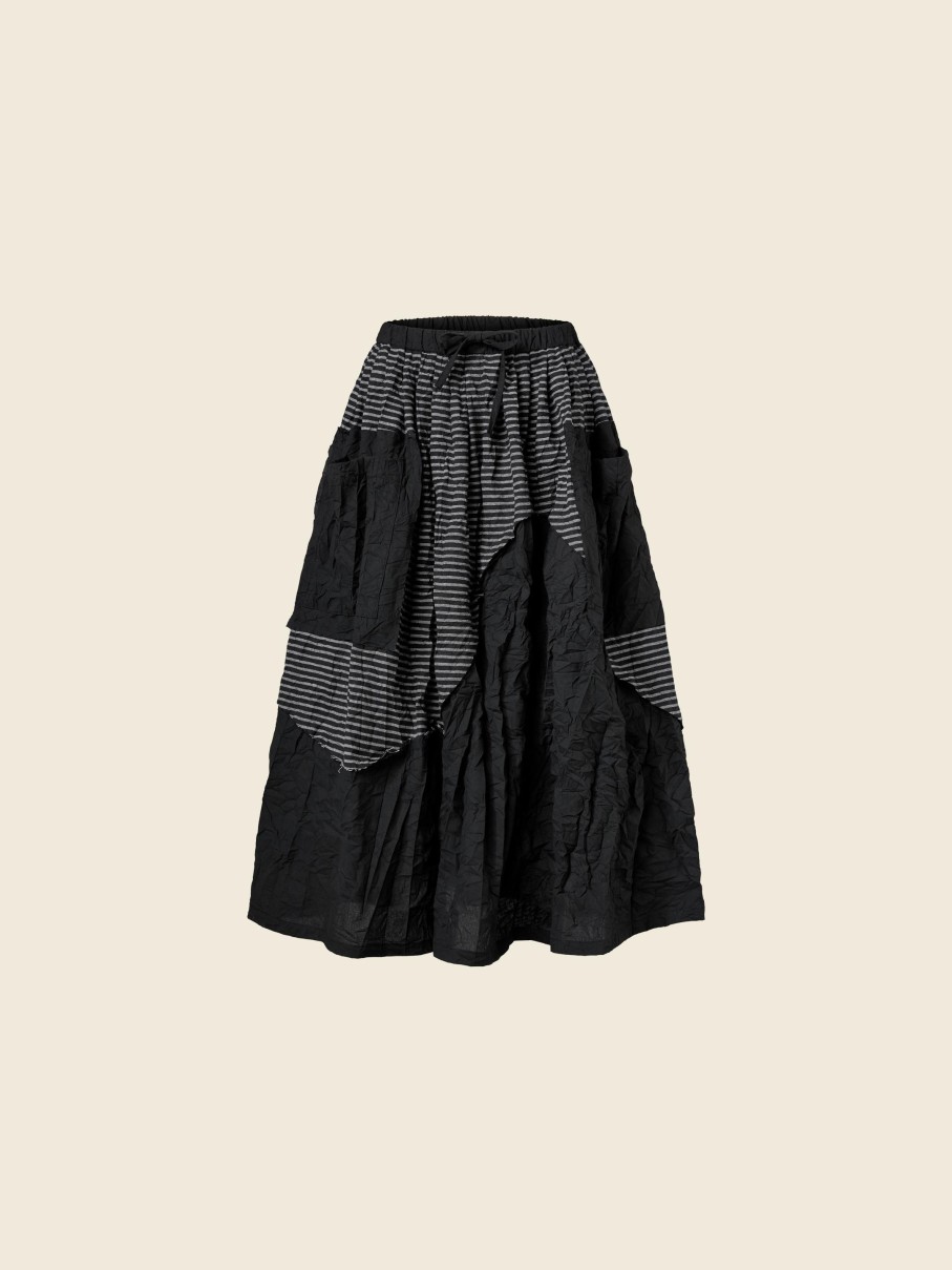 WENDYKEI Skirt With Striped Patchwork