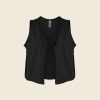 WENDYKEI Black Cropped Sweatshirt Vest