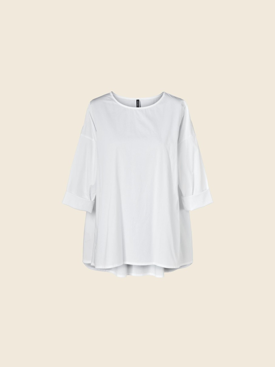 WENDYKEI Wide Blouse With Ruched Fabric On The Back