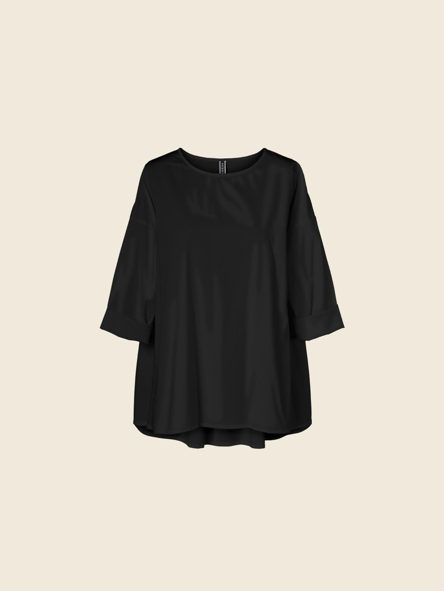 WENDYKEI Wide Blouse With Ruched Fabric On The Back