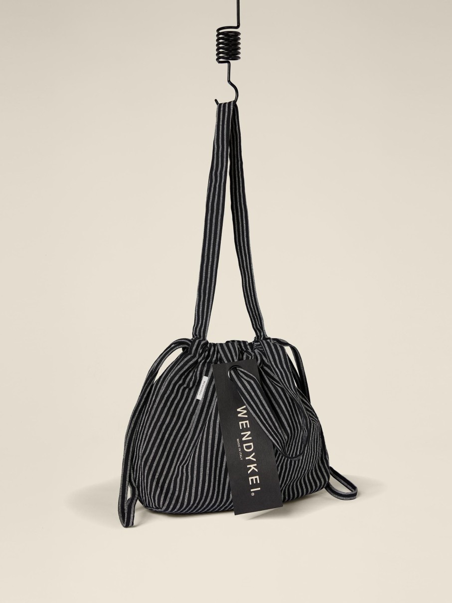 WENDYKEI Gray Striped Bag