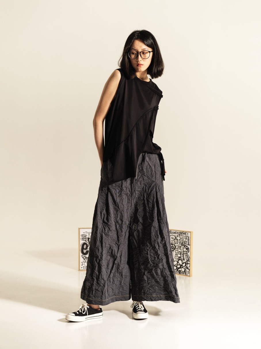 WENDYKEI Wrinkled Effect Palazzo Pants