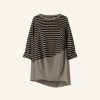 WENDYKEI Striped And Solid Color T-Shirt