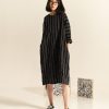 WENDYKEI Wrinkled Effect Striped Midi Dress