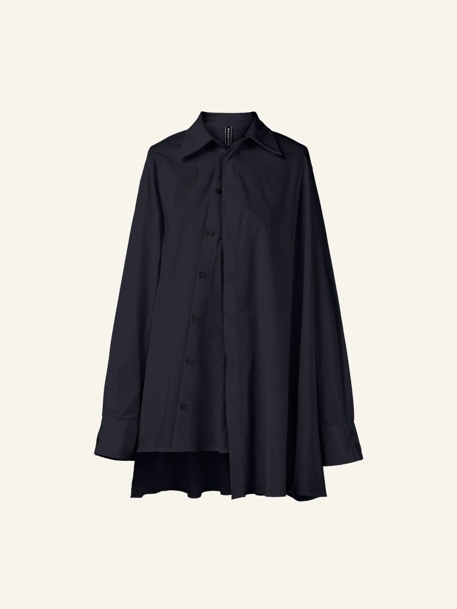 WENDYKEI Asymmetric Shirt With Button