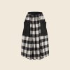 WENDYKEI B/W Check Skirt With Big Patch Pockets