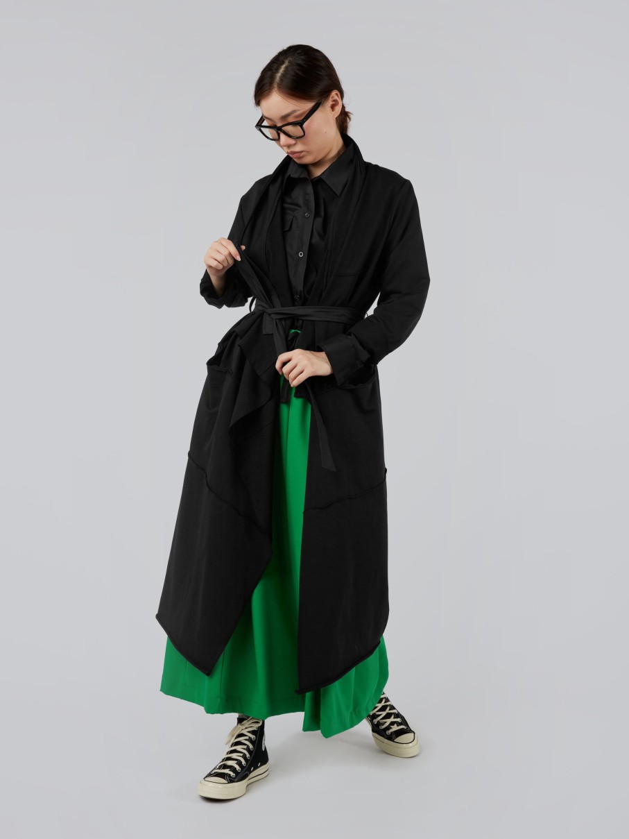 WENDYKEI Long Cardigan With Draped Neck