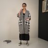 WENDYKEI B/W Checked Patchwork Cardigan