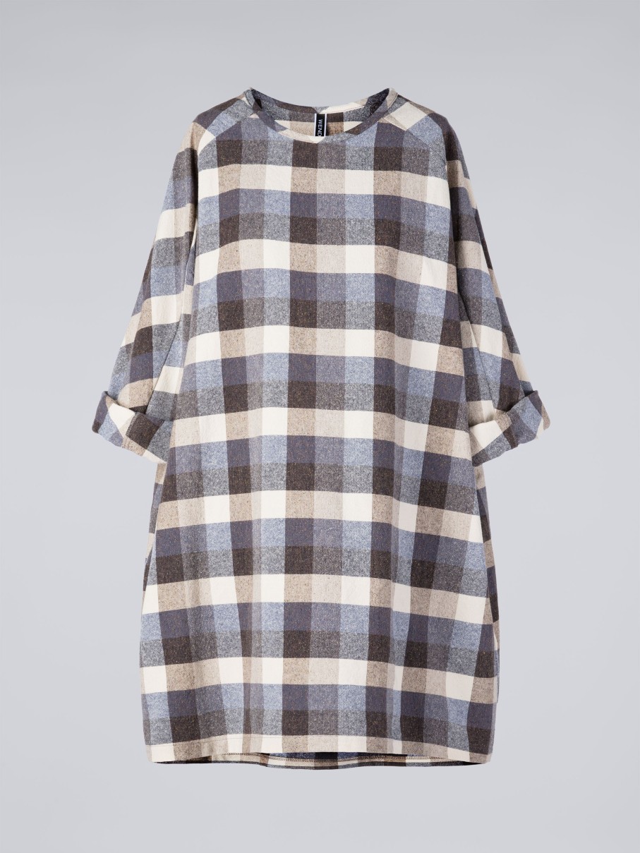 WENDYKEI Silk Blend Check Mini Dress