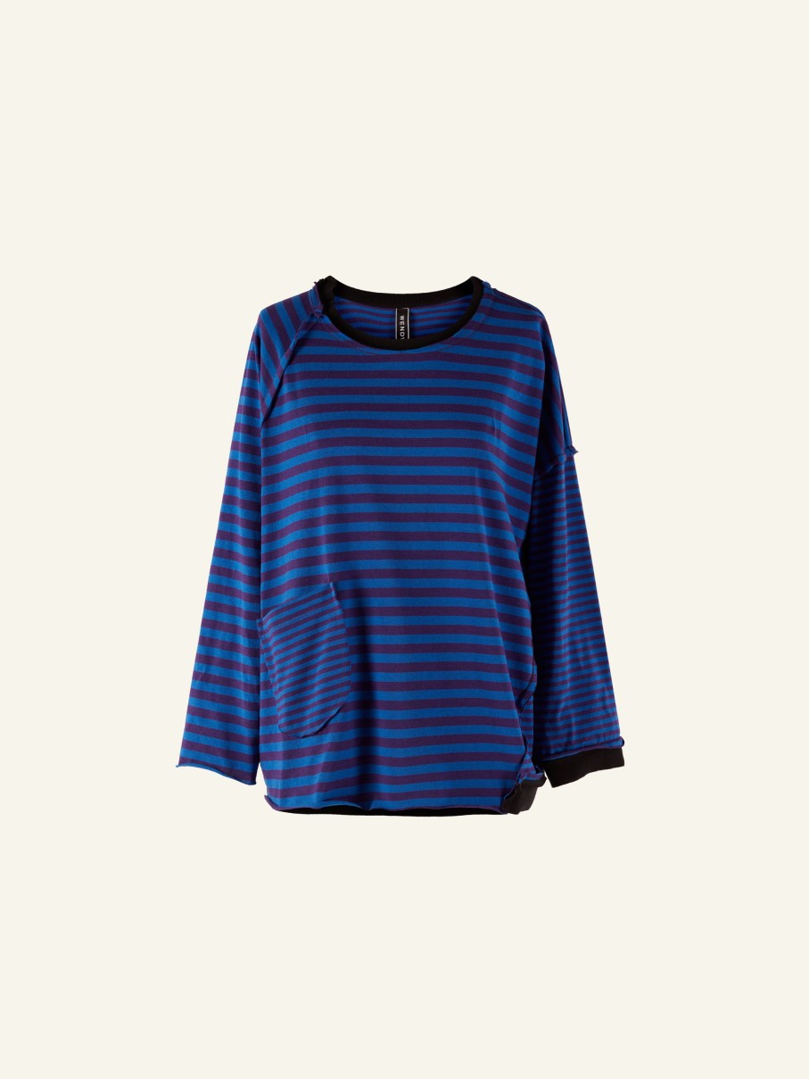 WENDYKEI Striped Over T-Shirt