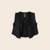 WENDYKEI Open Crop Vest In Cotton Fleece