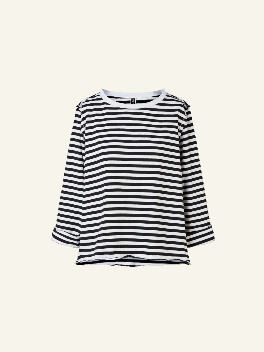 WENDYKEI Striped T-Shirt With Rib Neck