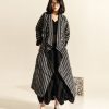 WENDYKEI Striped Duster Coat With Belt