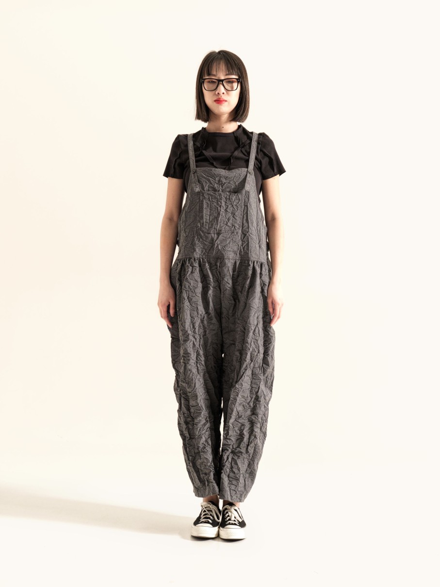 WENDYKEI Dungarees In Wrinkled Effect Fabric