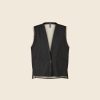 WENDYKEI Black Vest Doubled In Ecru Fabric