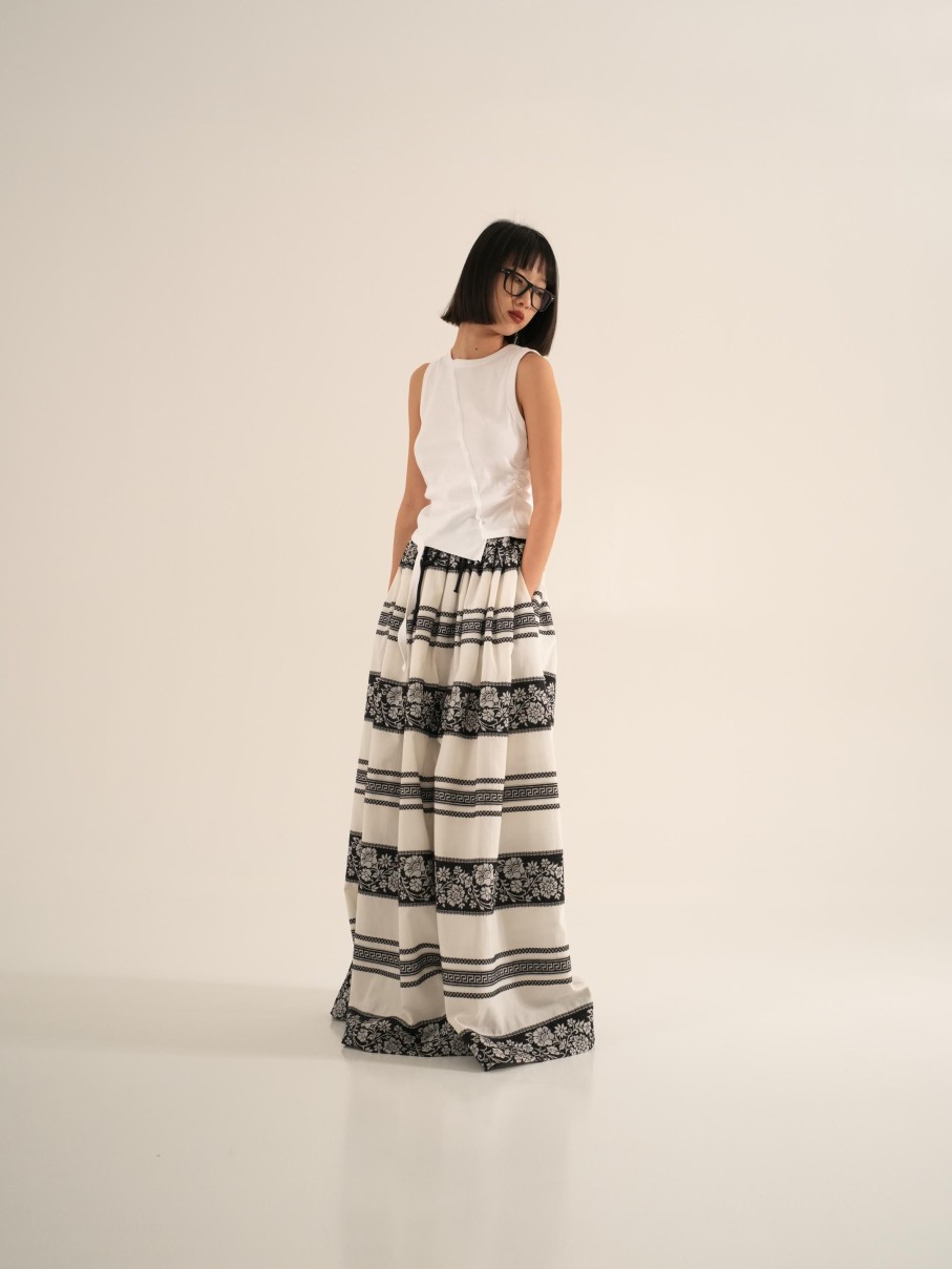 WENDYKEI Japanese Texture Long Skirt