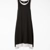 WENDYKEI Sleeveless Sweatshirt Dress With Ecru Fabric Edges