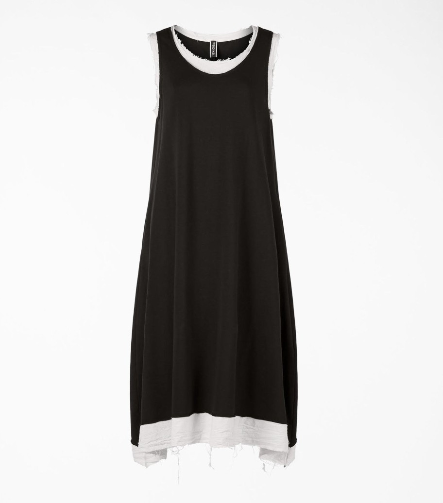 WENDYKEI Sleeveless Sweatshirt Dress With Ecru Fabric Edges