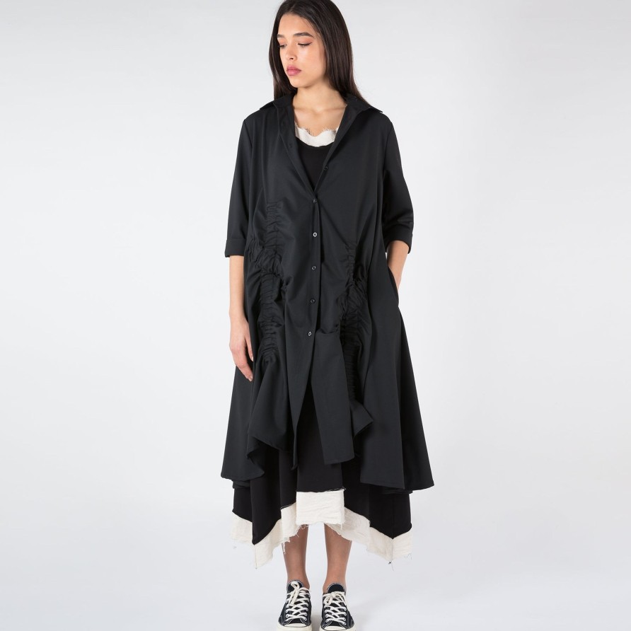 WENDYKEI Sleeveless Sweatshirt Dress With Ecru Fabric Edges