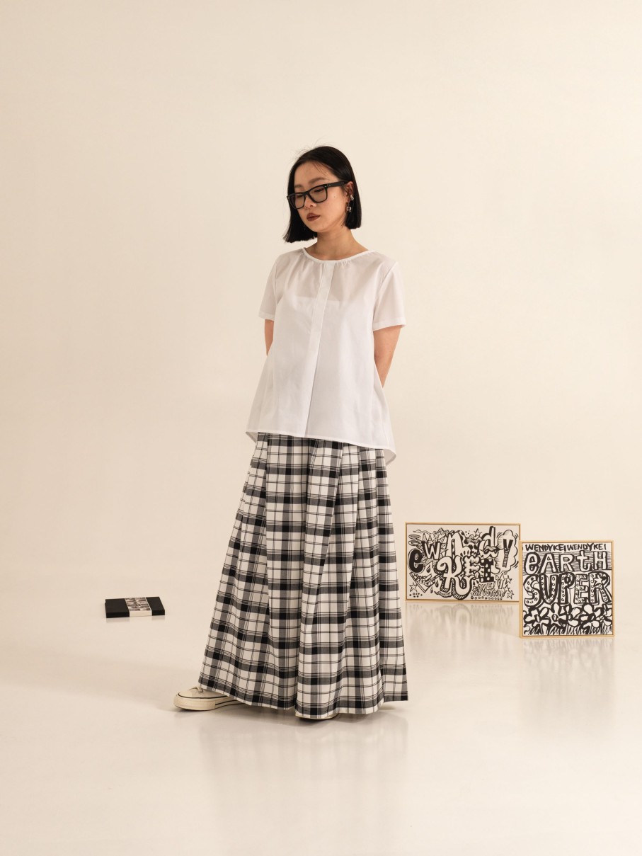 WENDYKEI B/W Scottish Palazzo Pants