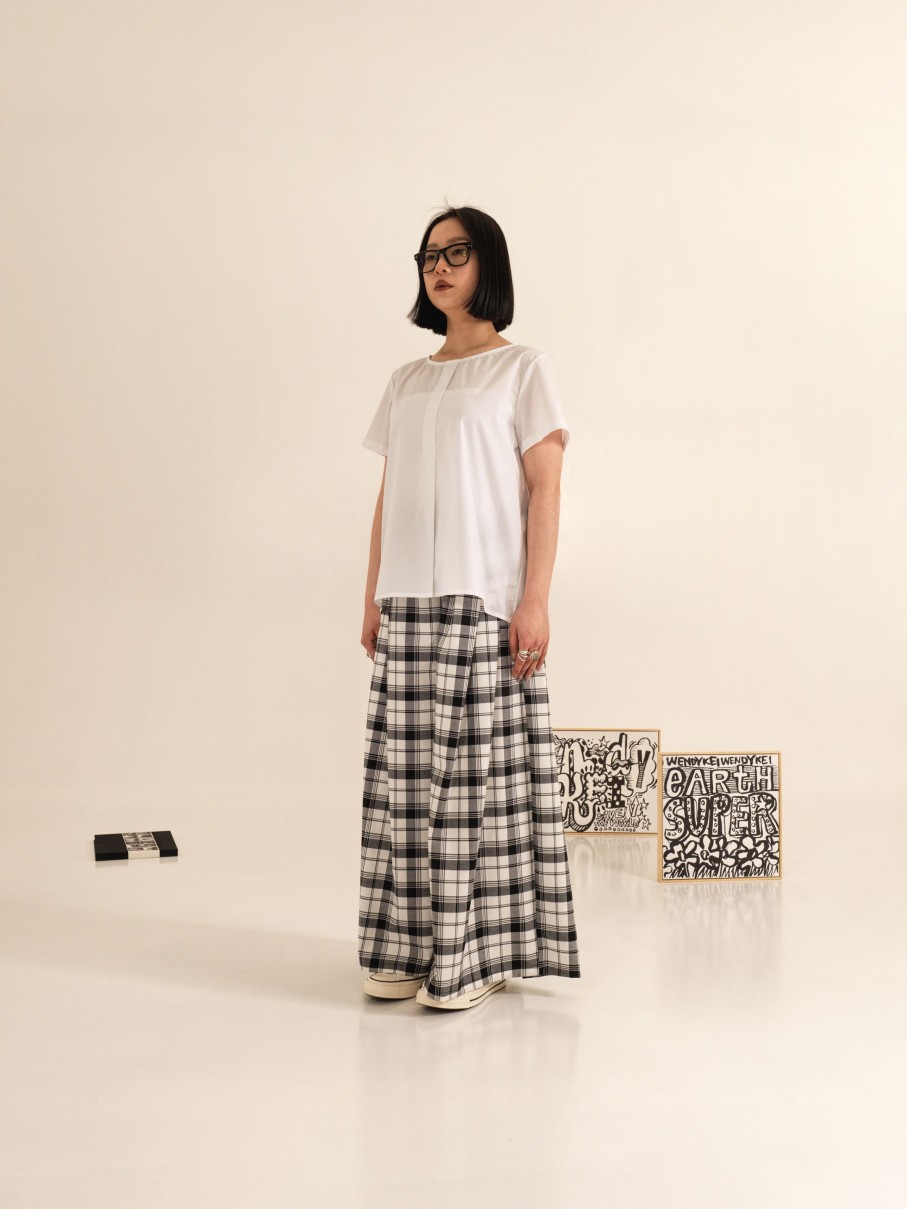 WENDYKEI B/W Scottish Palazzo Pants