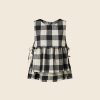 WENDYKEI B/W Checked Blouse With Side Bows