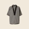 WENDYKEI Striped Sweater With Ribbed Neckline