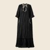 WENDYKEI Wide Dress With V-Neck And Ecru Profiles