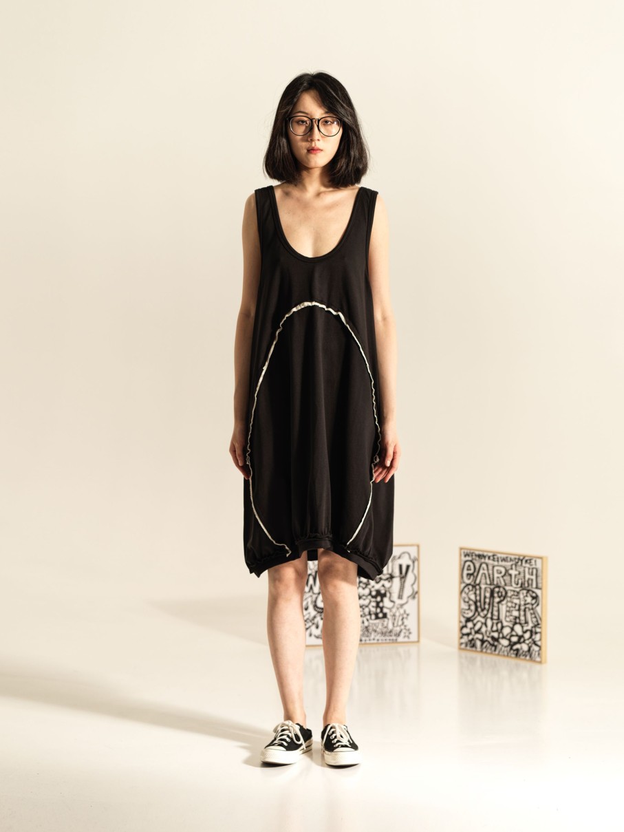 WENDYKEI Sleeveless Sweatshirt Dress With Ecru' Trim