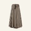 WENDYKEI Striped Viscose Blend Long Skirt