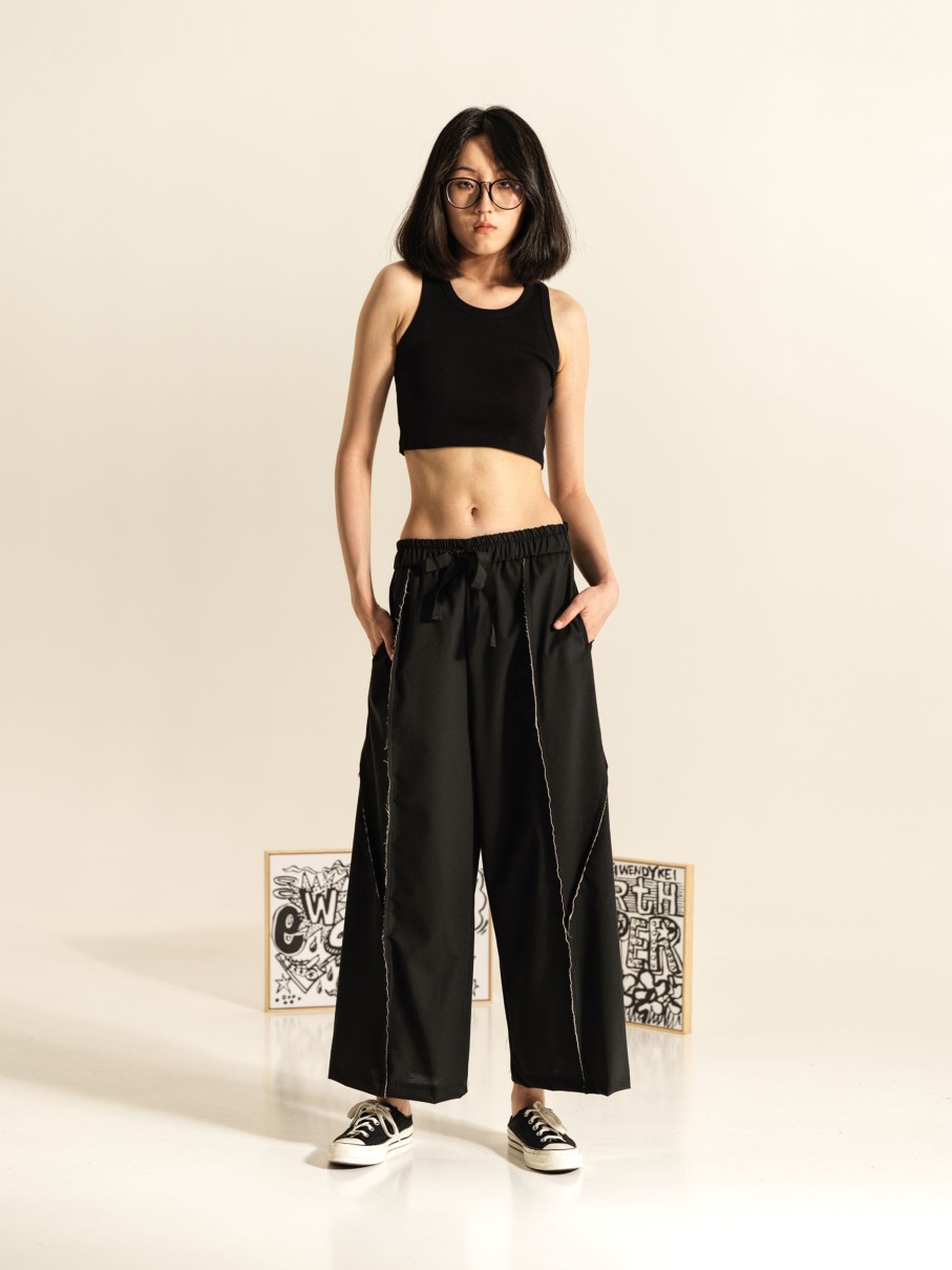 WENDYKEI Palazzo Trousers With Ecru' Trim