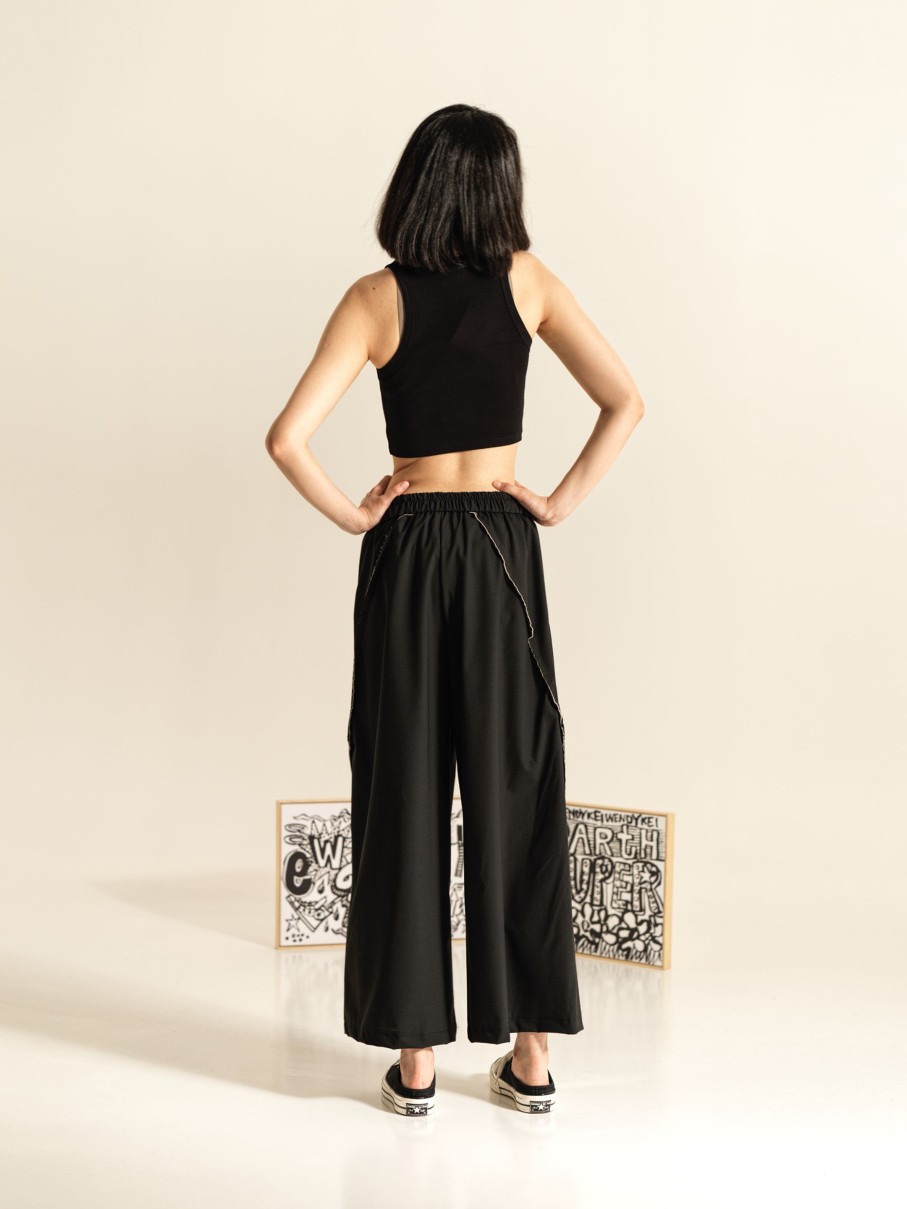 WENDYKEI Palazzo Trousers With Ecru' Trim