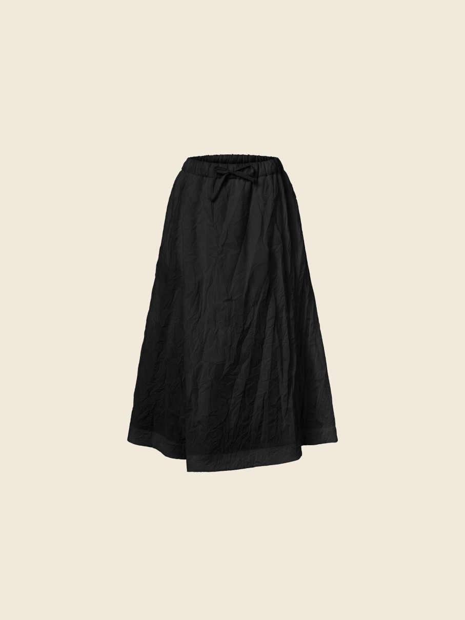 WENDYKEI Skirt With Pleat On The Front And Back In Wrinkled Effect Fabric