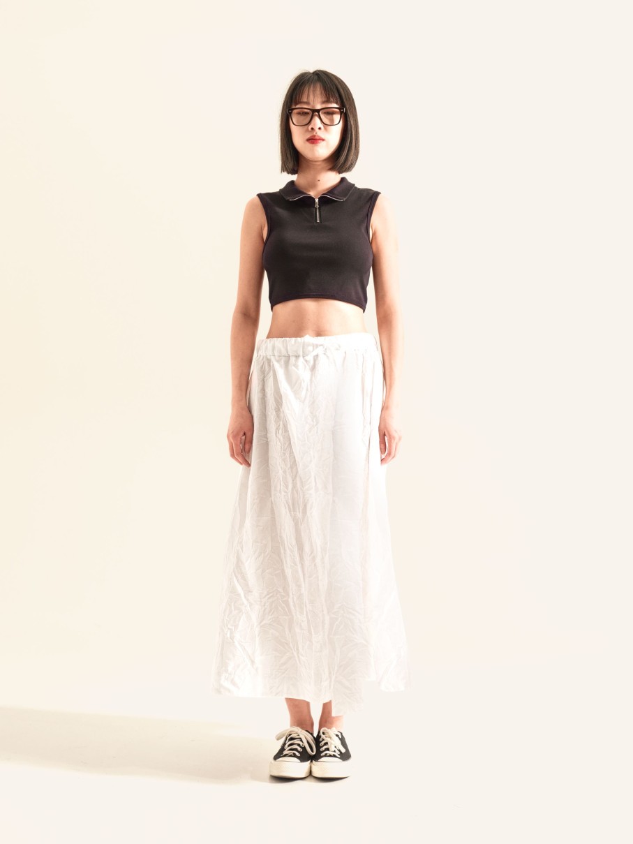 WENDYKEI Skirt With Pleat On The Front And Back In Wrinkled Effect Fabric